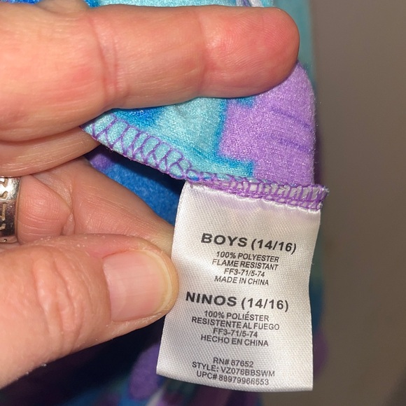 Fortnite Loot Llama Purple Blue Hooded Onesie Pajamas Kids Size 14/16 NWOT - Picture 9 of 10
